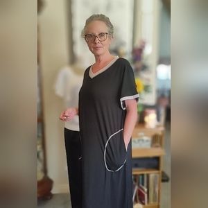 Ekouaer XL Long Comfy Dress with pockets